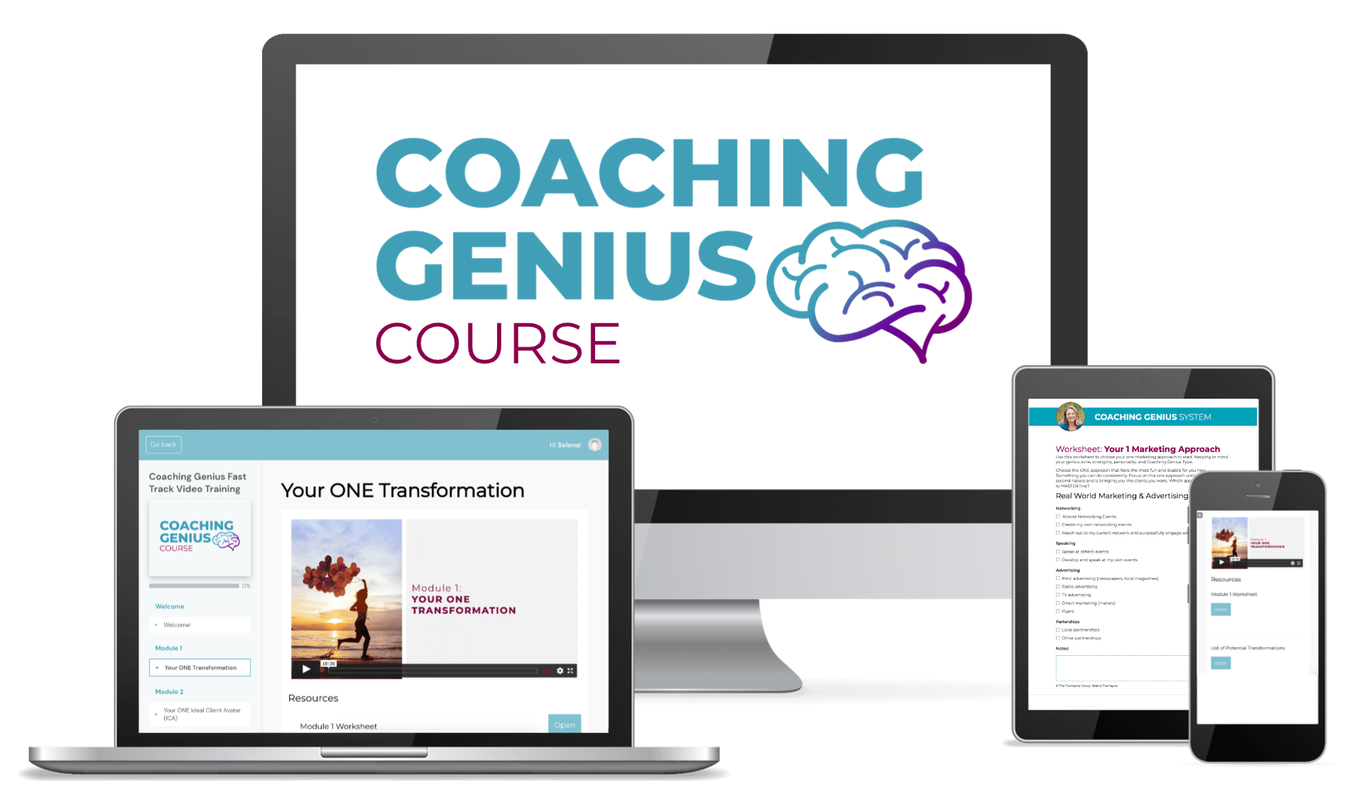 Coaching Genius Course on multiple devices